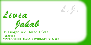 livia jakab business card